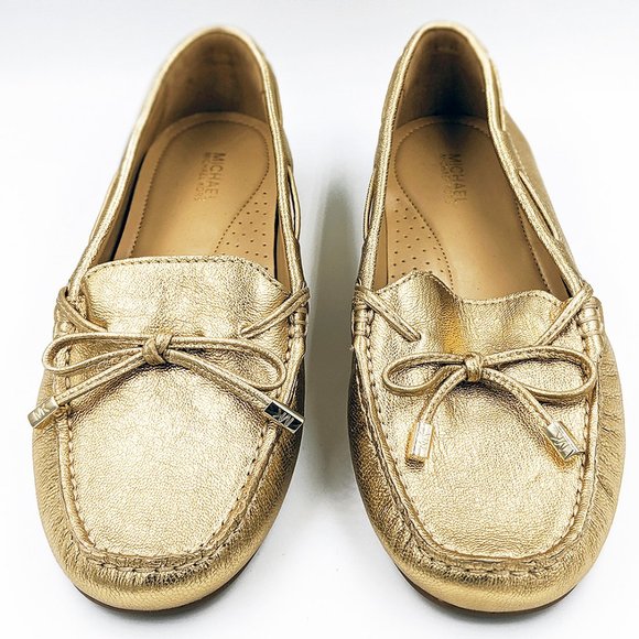 New Michael Kors Metallic Leather Moccasins 8, 8.5 - Picture 4 of 7